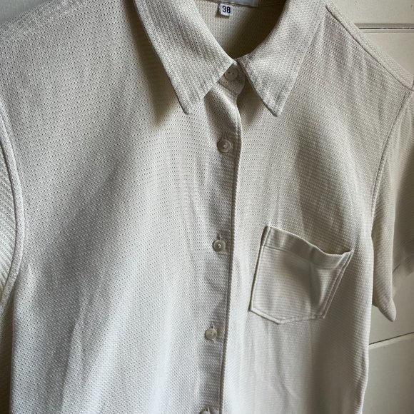 Jil Sander Cream Short Sleeve Button Down - Picture 4 of 6